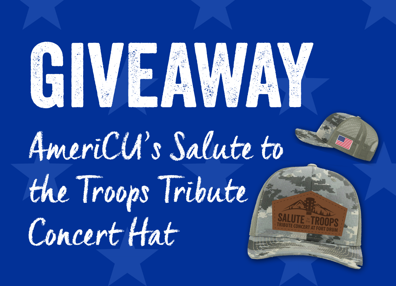 Salute to the Troops Tribute Hat Giveaway